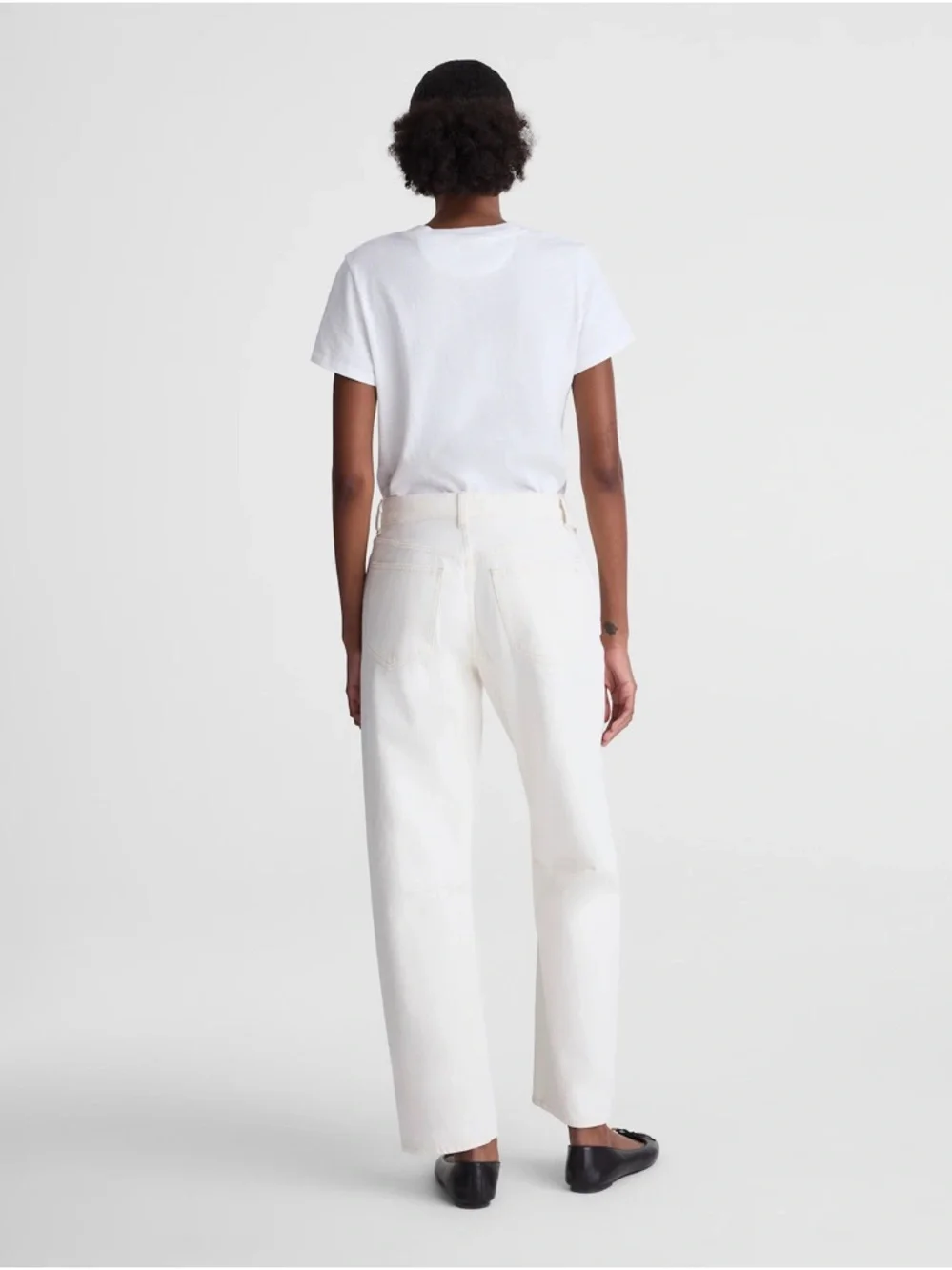 Madewell The Tall Darted Barrel Leg Jean Vintage Canvas Cream White Size 30 Tall